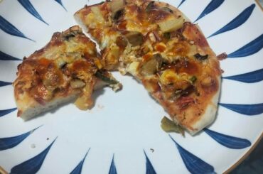 Homemade paneer pizza