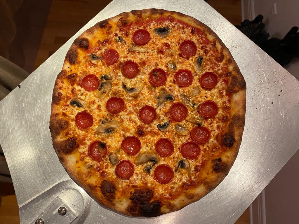 Homemade Pepperoni and Mushroom pie