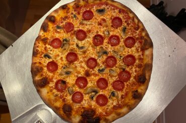 Homemade Pepperoni and Mushroom pie