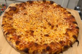 Oven baked on pizza Steel