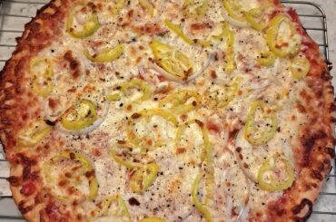 Pub style - banana pepper and onion