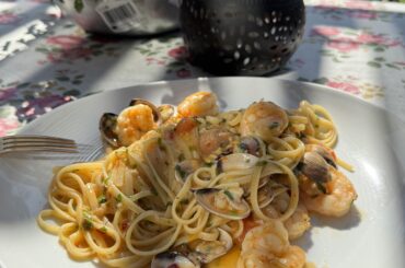 Pasta with seafood