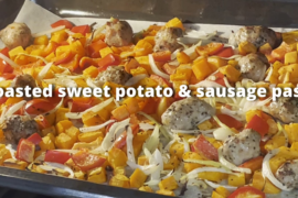 Roasted Sweet Potato & Sausage Pasta | Quick, Simple | Perfect, Balanced Meal!