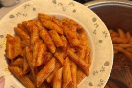 Homemade penny pasta