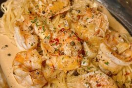 Creamy Garlic Shrimp Pasta