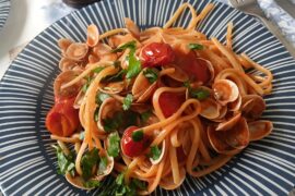 Le mie linguine pomodorini e vongole 😍😋🔝