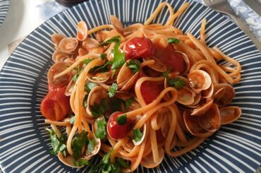 Le mie linguine pomodorini e vongole 😍😋🔝