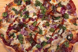 BBQ chicken pizza