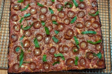 Upside Down Spicy Sicilian with Pepperoni