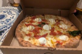 Some pizzas I made today at the pizzeria.