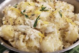 Homemade Macaroni and Cheese with Crabmeat