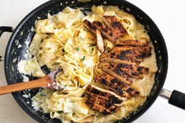 blackened chicken alfredo made from scratch bcos takeout could never