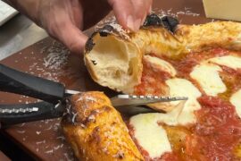 First pizza in the restaurant