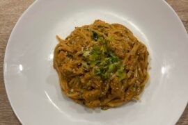 Creamy tuscan chicken spaghetti