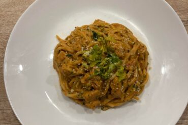 Creamy tuscan chicken spaghetti