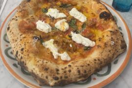 My favorite pizza from Napoli. San marzano, aubergines, buffalo mozzarella. Absolute 10/10