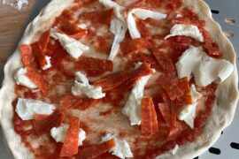 Breaking in the new home pizza oven