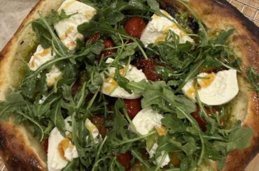 Burrata Caprese Pizza (first time using Ooni)