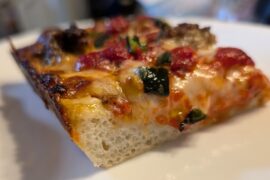 DSP with homemade sausage, pepperoni, and poblano pepper