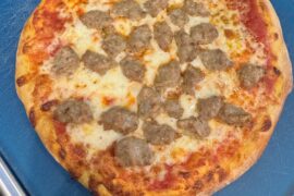 Simply sausage and cheese on a lazy weekend.