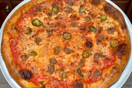 Homemade 16” inch NY style pizza in my apt oven