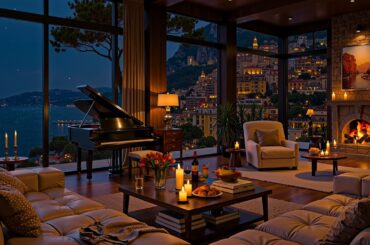 Italian Night Jazz 🌃 Cozy Apartment in Positano with Ethereal Jazz Saxophone Music for Relax & Sleep