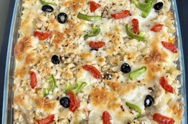 Nothing like baked homemade white sauce pasta