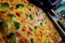 White Chicken and Broccoli pizza