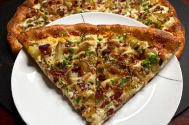 Homemade loaded potato pizza