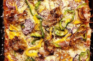 A DIY sourdough pizza in teglia romana