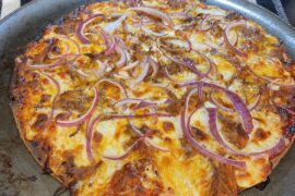 Thin Crust BBQ pizza