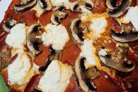 Pepperoni mushrooms ricotta mozzarella