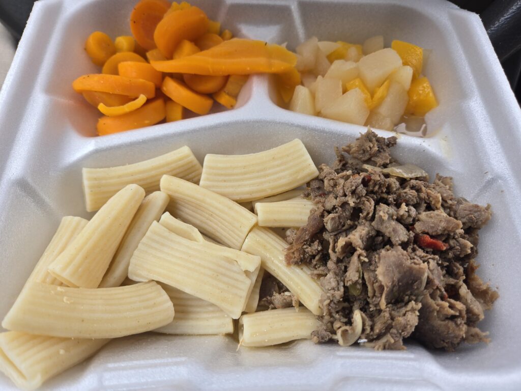 Haha police officer me arrested an angry italian man...this is the pasta bolognese he got for lunch in the jail haha mangia statu zit i said to him