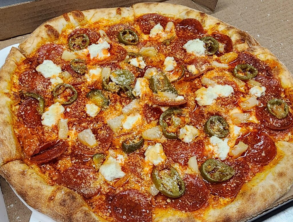 From a pizza cart in Portland