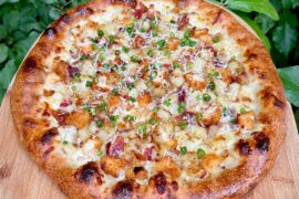 Fried Chicken, Bacon, and Potato Pizza
