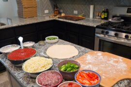 Friday night at the free neighborhood pizzeria