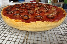 Second attempt at deep dish. Much better! But could still use some work.