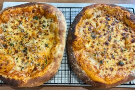 First pizzas from my new oven (OC)