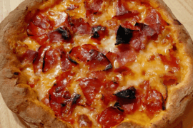 Trying to get thin base and puffy crust