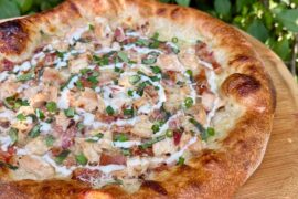 Chicken Bacon Ranch Pizza for Lunch