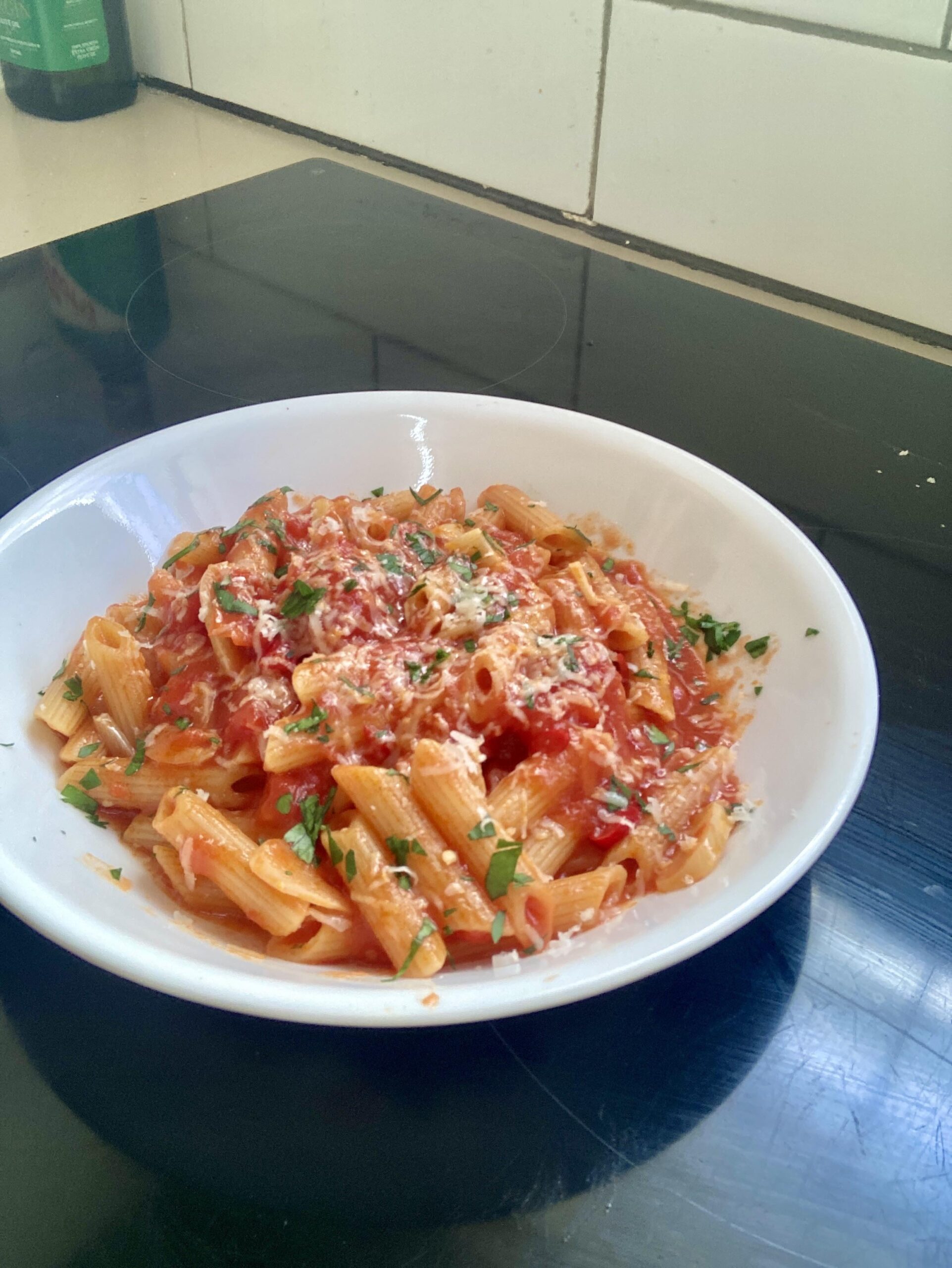 2nd attempt of penne all’arrabbiata 🍅🌶️ 2nd attempt of penne all'arrabbiata 🍅🌶️