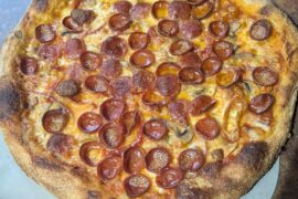 Pep, mushroom, red onion and banana peppers