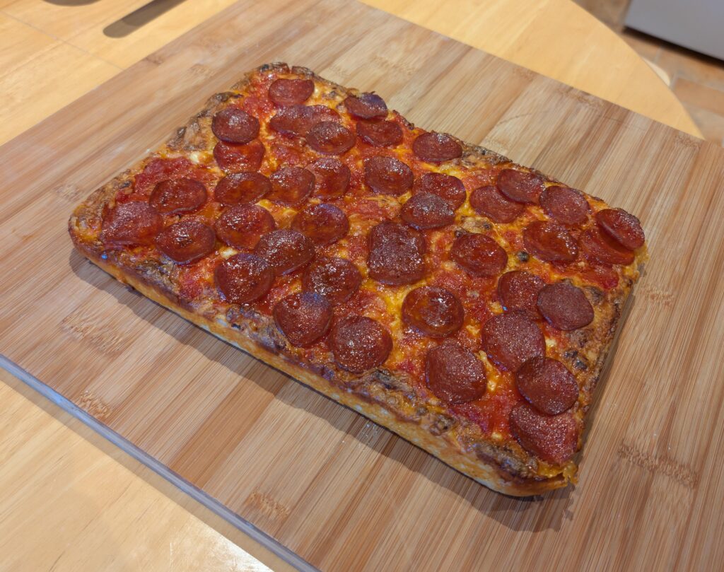 Had a go at making a pan pizza