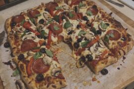 skipped delivery tonight, homemade pan pizza ftw!!