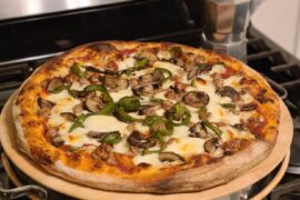 Mushroom, Sausage, Green Peppers. 9.5 min @ 545°