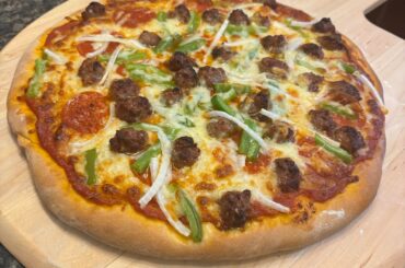 Had to test out the new pizza peel I made