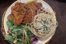 Bolzano Cotoletta with Aglio e Olio