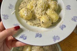 Gnocci Funghi 🧀with parmesan