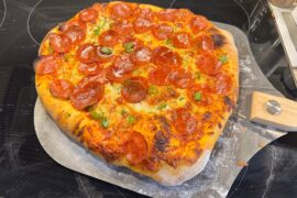 First time using a pizza stone in the oven