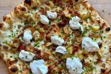 Loaded potato pizza
